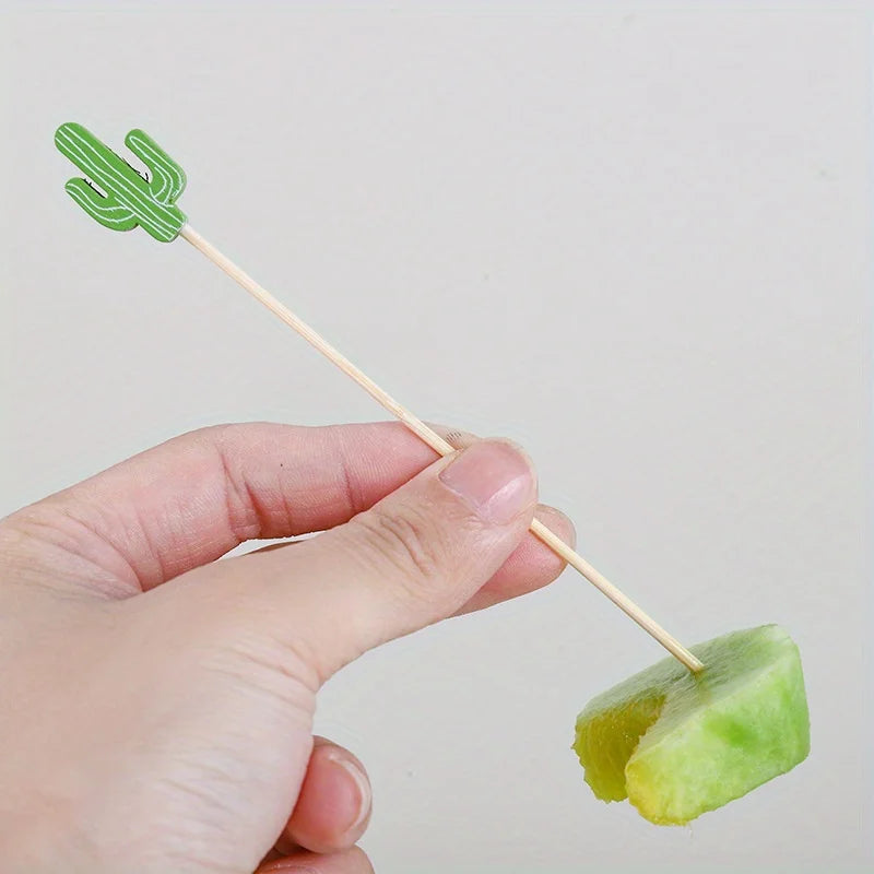 Cactus Bamboo Fruit Picks – Dessert Forks & Party Supplies Bamboo Fruit Picks Babs