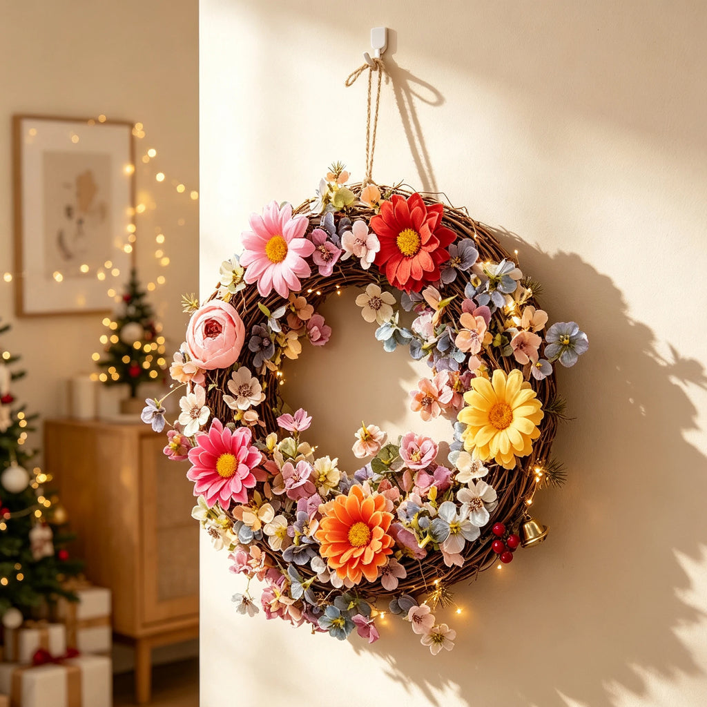 Artificial Rattan Wreaths 2/4 Pcs – Wedding & Christmas Decor Decorative Wreath Set Babs