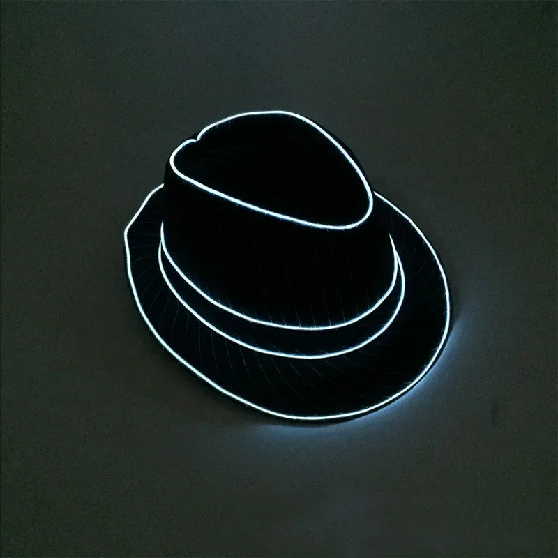 LED Flashing Jazz Cap Glow Hat – Unisex Party Costume Set