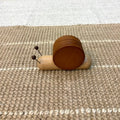 Snail Shaped Magnetic Wooden Coaster – Heat-Insulating Cup Mat Wooden Coaster Babs WHITE S Round