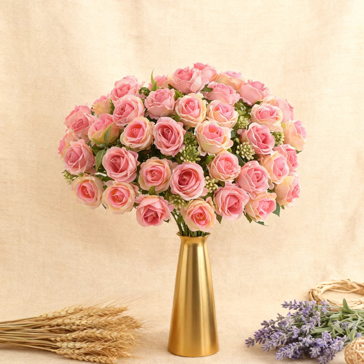 10-Head Silk Rose Bouquet – Wedding, Party & Home Décor Artificial Flower Bouquet Babs