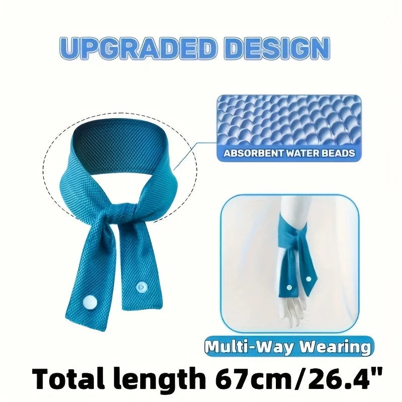 Cooling Ice Scarf – Outdoor Sports Headband & Sweat Wipe Cooling Sports Scarf Babs