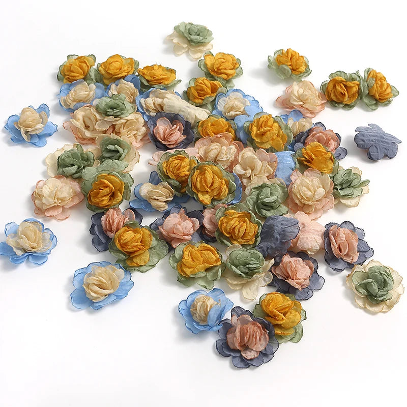 Chiffon Artificial Rose Flower Heads – Wedding & Party Decor Artificial Flower Heads Babs