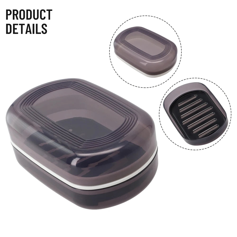 Double Layer Soap Holder Box with Lid & Drainage | LEENKEA Soap Holder Box Babs