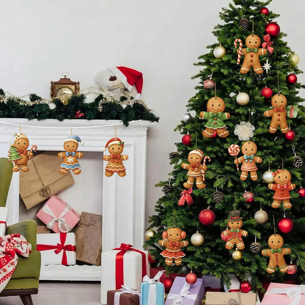 Wooden Gingerbread Man Christmas Ornament 2025 Xmas Tree Christmas Tree Ornament Babs