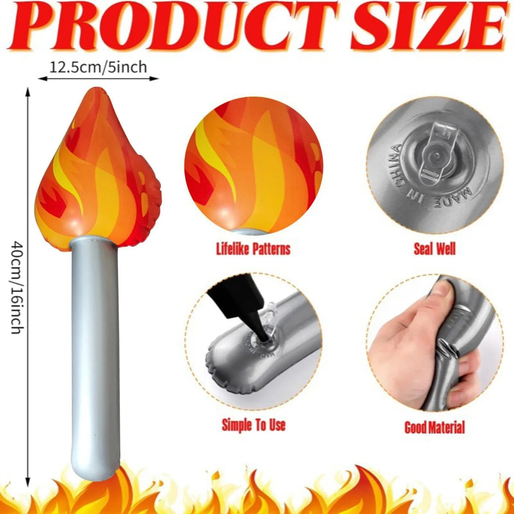 Inflatable Torch Props – Medieval Party & Sports Events (1–10 Pcs) Inflatable Party Prop Babs