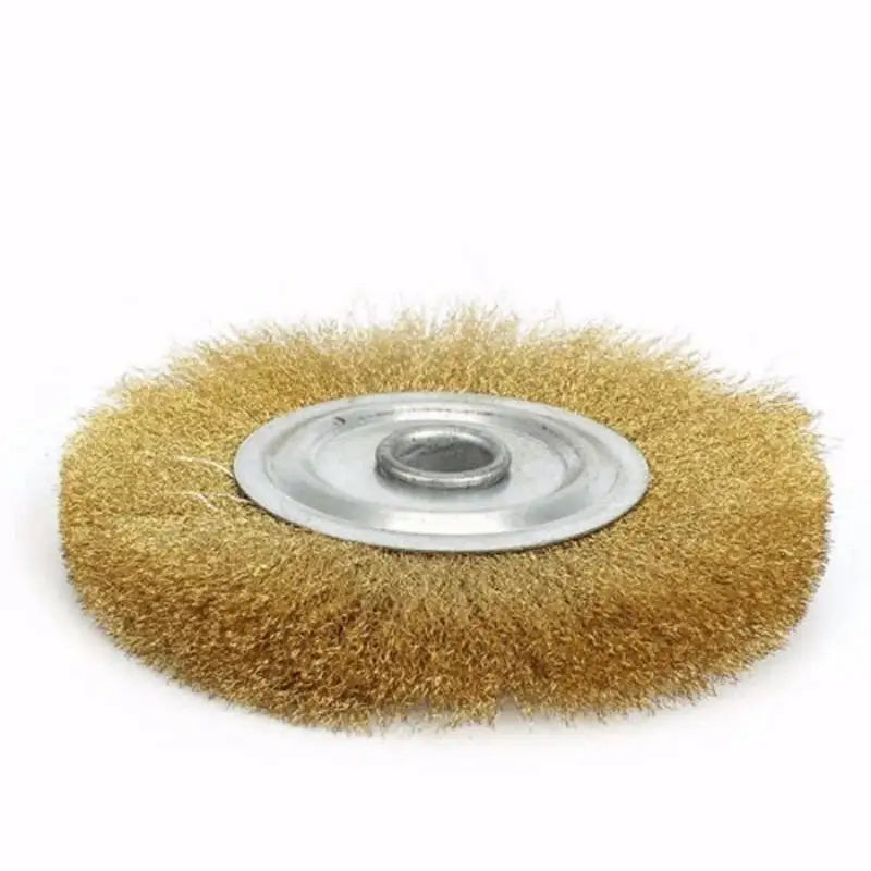 5-Inch 125mm Copper Wire Brush Wheel for Bench Grinder Wire Brush Wheel Babs 1pc