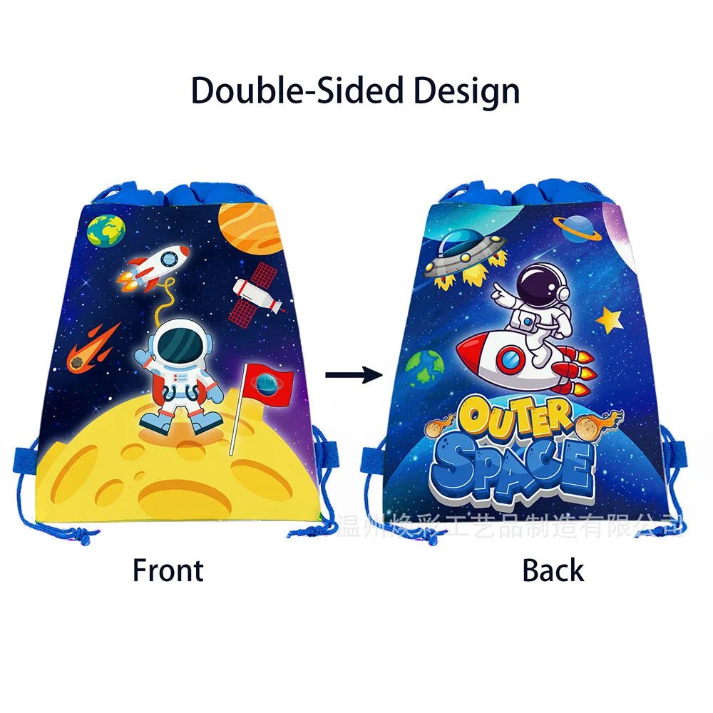 Non-Woven Drawstring Party Gift Bags for Boys & Girls Party Favor Bag Babs Space B 27x34cm