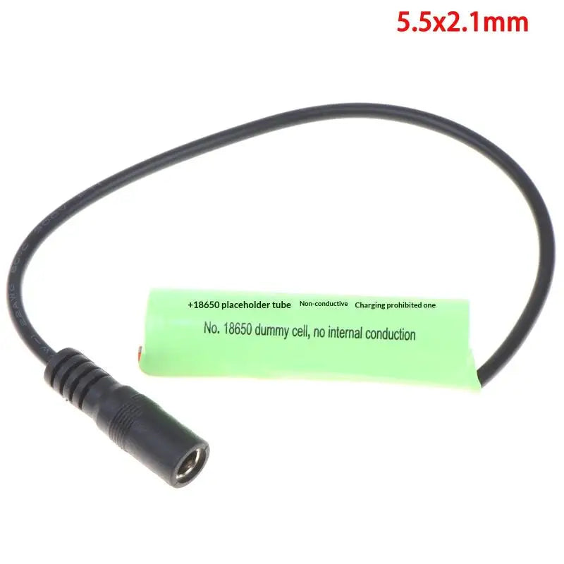 HUXUAN 18650 Dummy Cell Battery Adapter – DC Power Cable Battery Dummy Adapter Babs A2