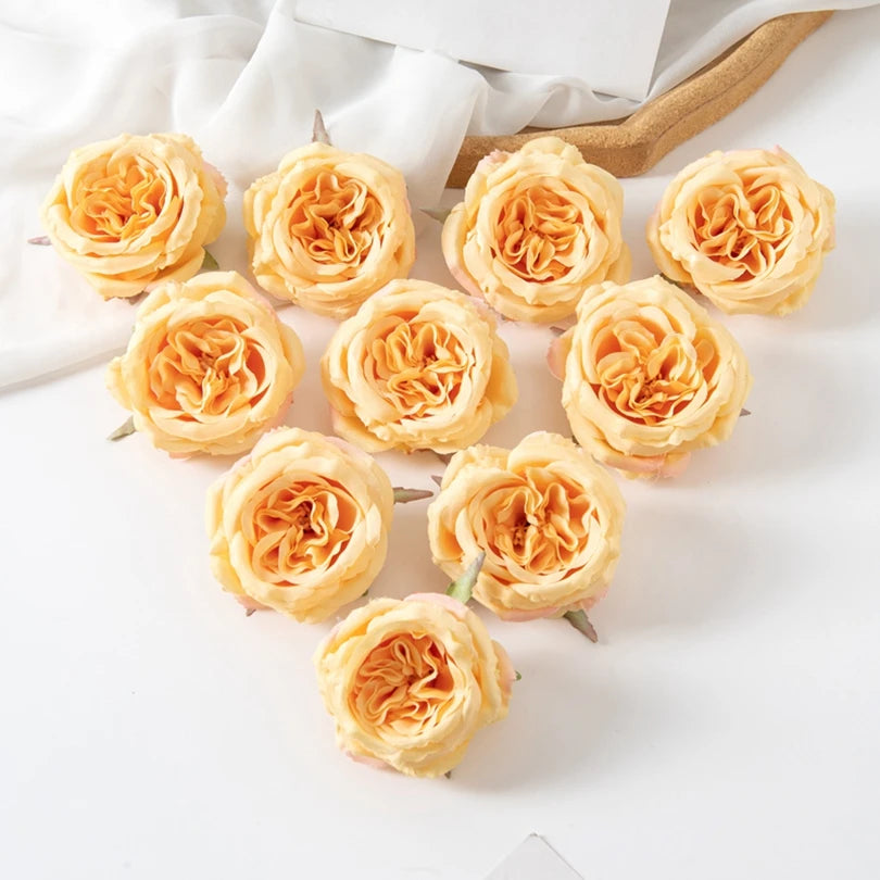 Silk Peony Artificial Flowers – Wedding & Home Décor Artificial Flowers Babs YELLOW 20 pcs