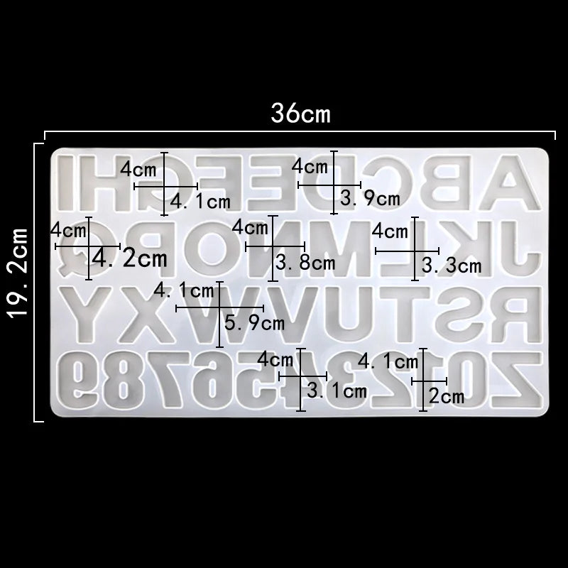 Alphabet Silicone Epoxy Resin Molds – DIY Jewelry Making Silicone Resin Mold Babs rectangle