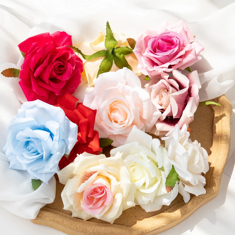 Silk Rose Artificial Flower Heads – Wedding & Home Décor Artificial Flowers Babs