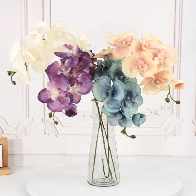 8-Head Silk Butterfly Orchid Artificial Flowers | Real Touch Artificial Silk Flowers Babs