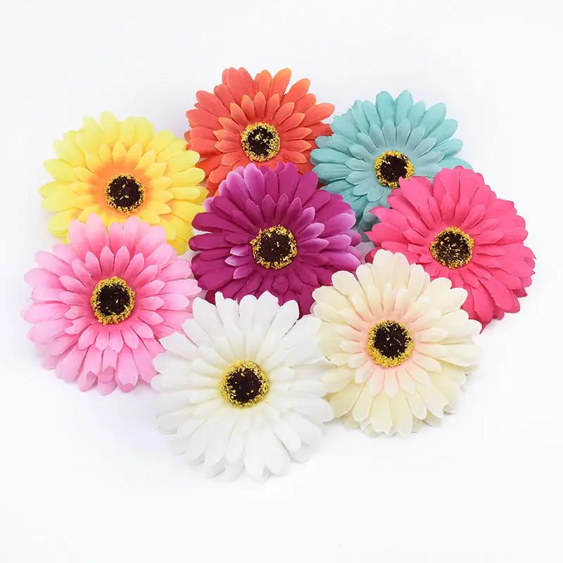 Silk Gerbera Artificial Flowers 10/20 Pcs – DIY & Wedding Décor Artificial Silk Flowers Babs color MIX 20 Pcs