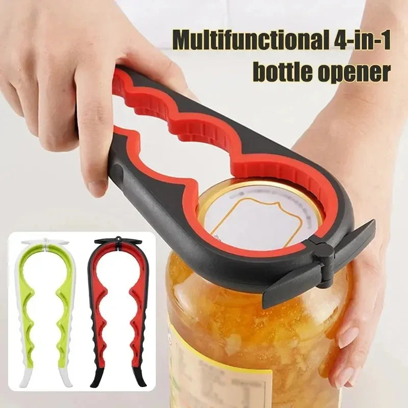 4-in-1 Multifunctional Can & Bottle Opener | Anti-Slip Grip Bottle & Can Opener Babs