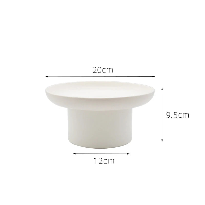 Modern Round Storage Tray – Desk, Jewelry & Kitchen Organizer Decorative Storage Tray Babs White Small
