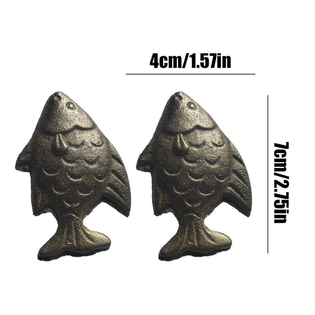 2-Pack Cast Iron Fish – Reusable Kitchen Iron Cooking Tool Iron Cooking Tool Babs