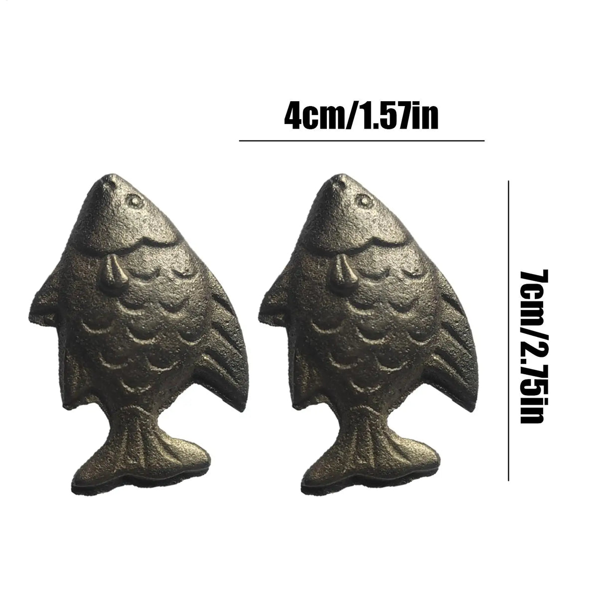2-Pack Cast Iron Fish – Reusable Kitchen Iron Cooking Tool Iron Cooking Tool Babs