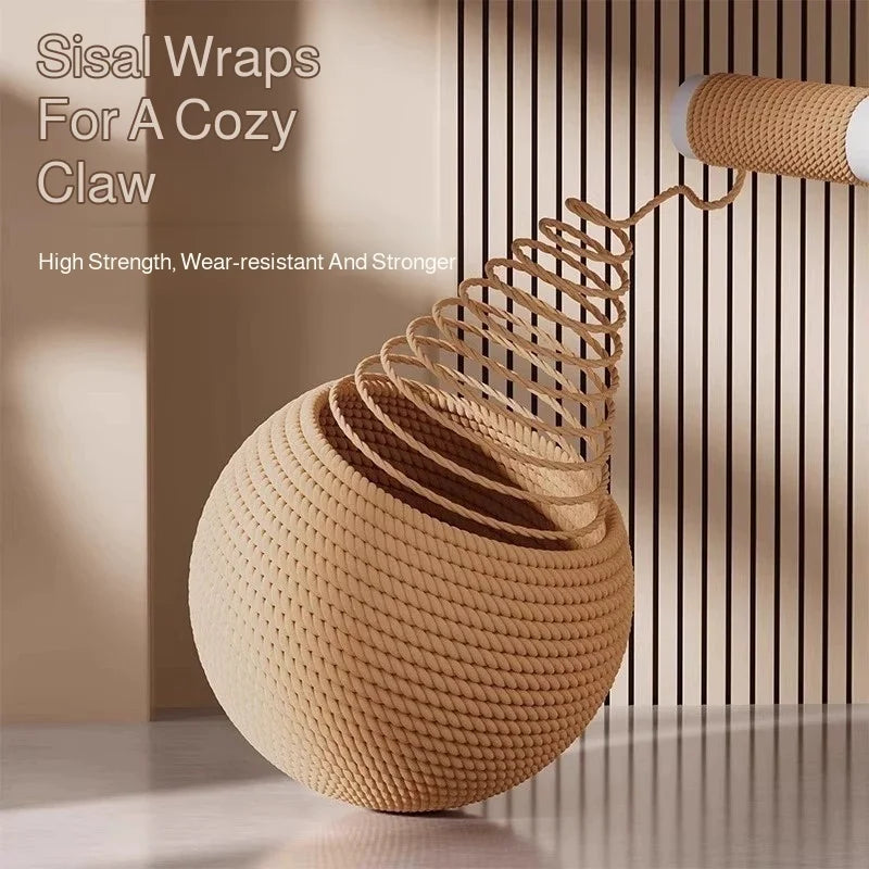 Sisal Cat Scratching Ball Toy – Interactive Sound Ball for Cats Cat Scratching Toy Babs