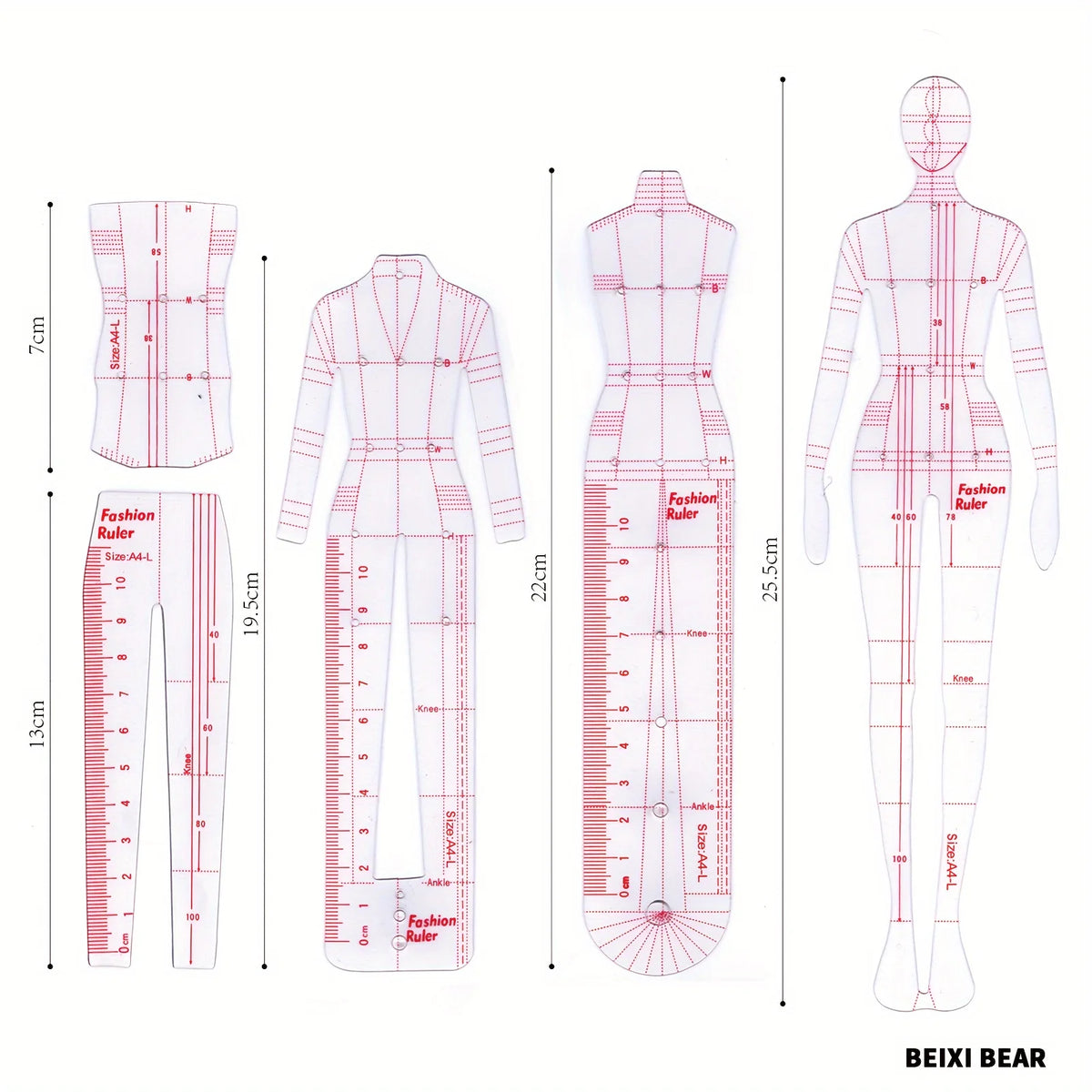Transparent Body Model Skirt Design Template for Sewing Sewing Design Template Babs