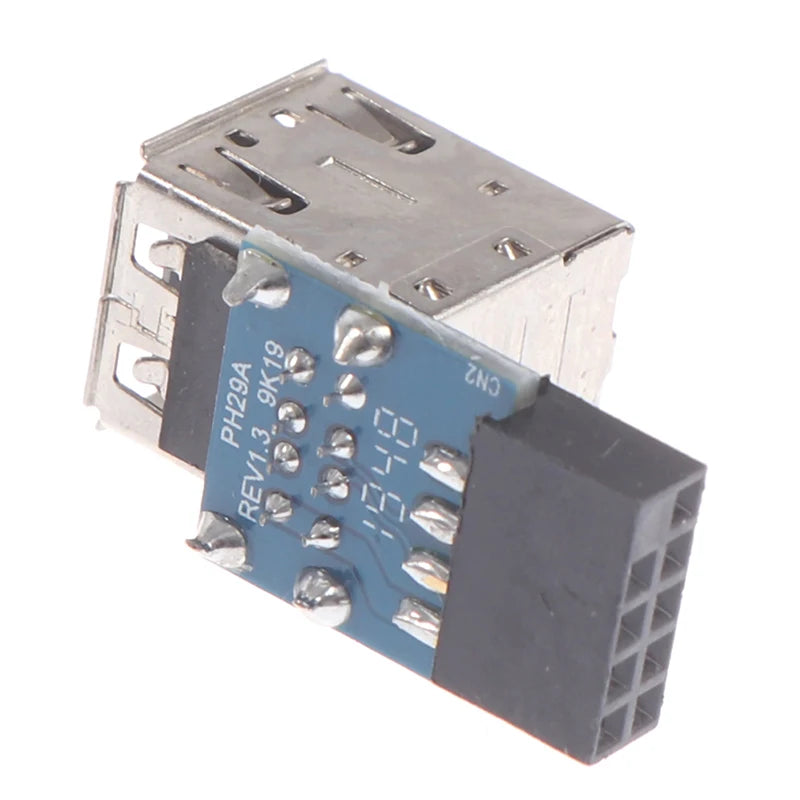 9-Pin Motherboard to Dual USB 2.0 Female Header Adapter USB Header Adapter Babs