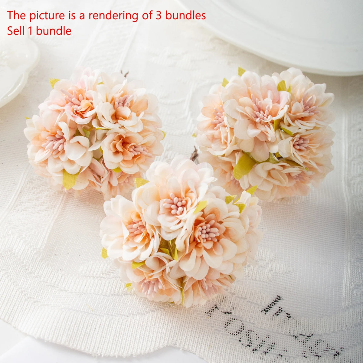 Silk Rose Artificial Flower Bouquets 1/3pcs – Wedding & Décor Artificial Flower Bouquet Babs color-10 3 pcs