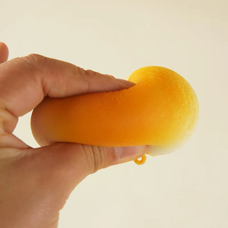 Golden Roasted Bun Squishy PU Slow Rebound Toy Pendant Squishy Novelty Toy Babs