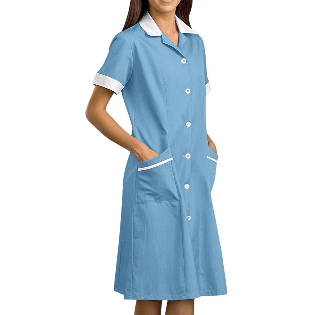 Women's White Lab Coat Long Sleeve Nurse Uniform Gown S–XXL Women's Lab Coat Babs