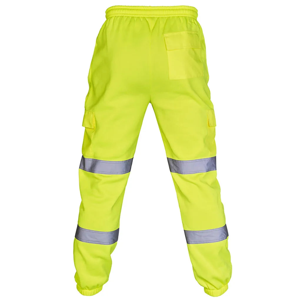 Men's High-Visibility Reflective Safety Work Pants Workwear Reflective Work Pants Babs Green XL
