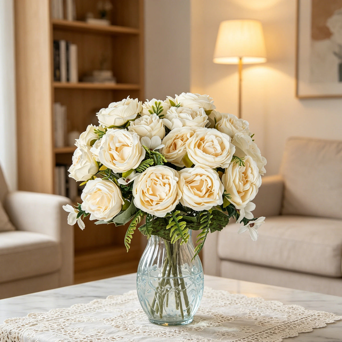 Artificial Silk Peony Bouquet | Fake Flowers for Home & Weddings Artificial Flower Bouquet Babs