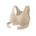 Seamless Wireless Push-Up Bralette | Cross Back Full Coverage Bra Wireless Bralette Babs Beige 1XL