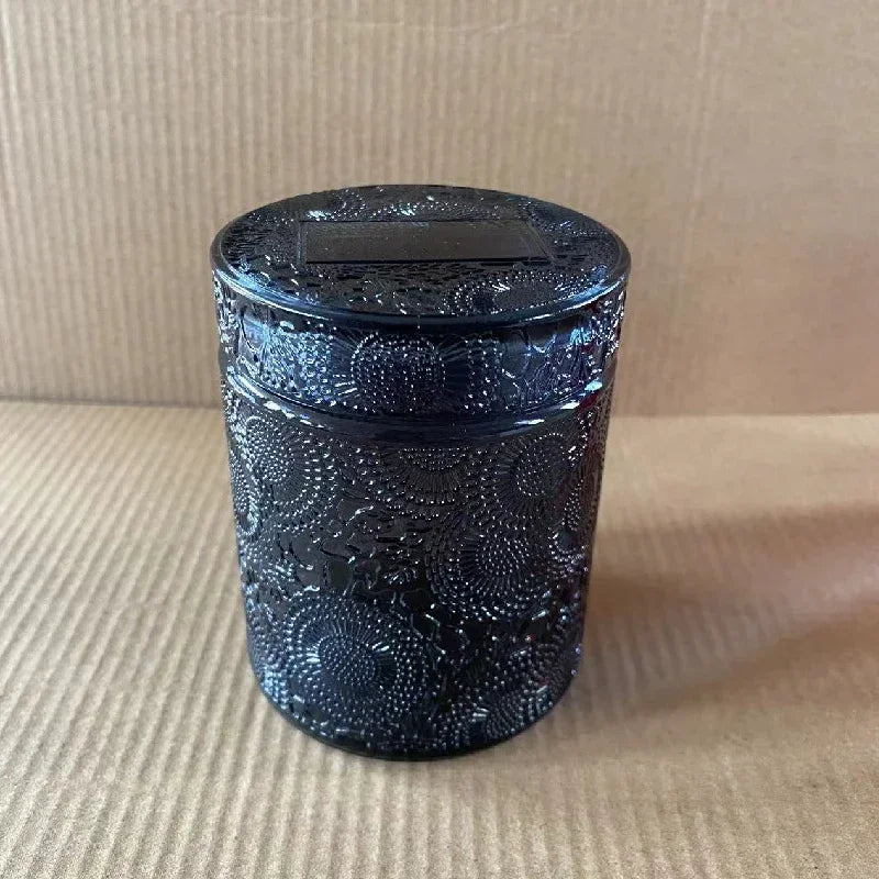 Glass Candle Jar with Lid – DIY Storage & Home Décor Glass Storage Jar Babs grey