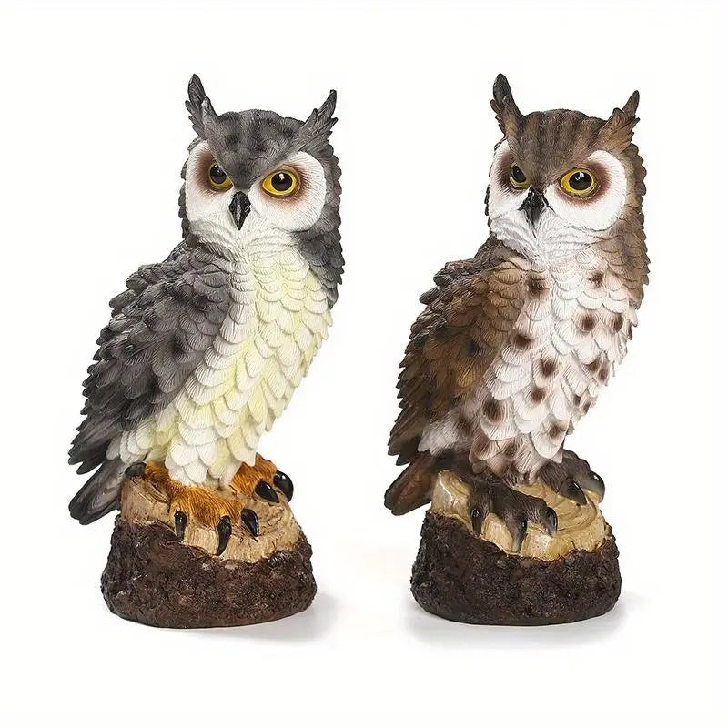 Resin Bionic Owl Garden Figurine – Outdoor Porch & Yard Décor Garden Figurine Babs
