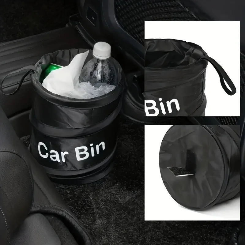 Collapsible Car Trash Can – Oxford Cloth, Universal Fit Car Trash Can Babs