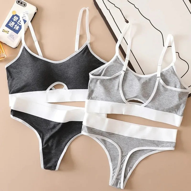 Women's Seamless Push Up Bra & Panties Set – Cotton Lingerie Lingerie Bra Set Babs