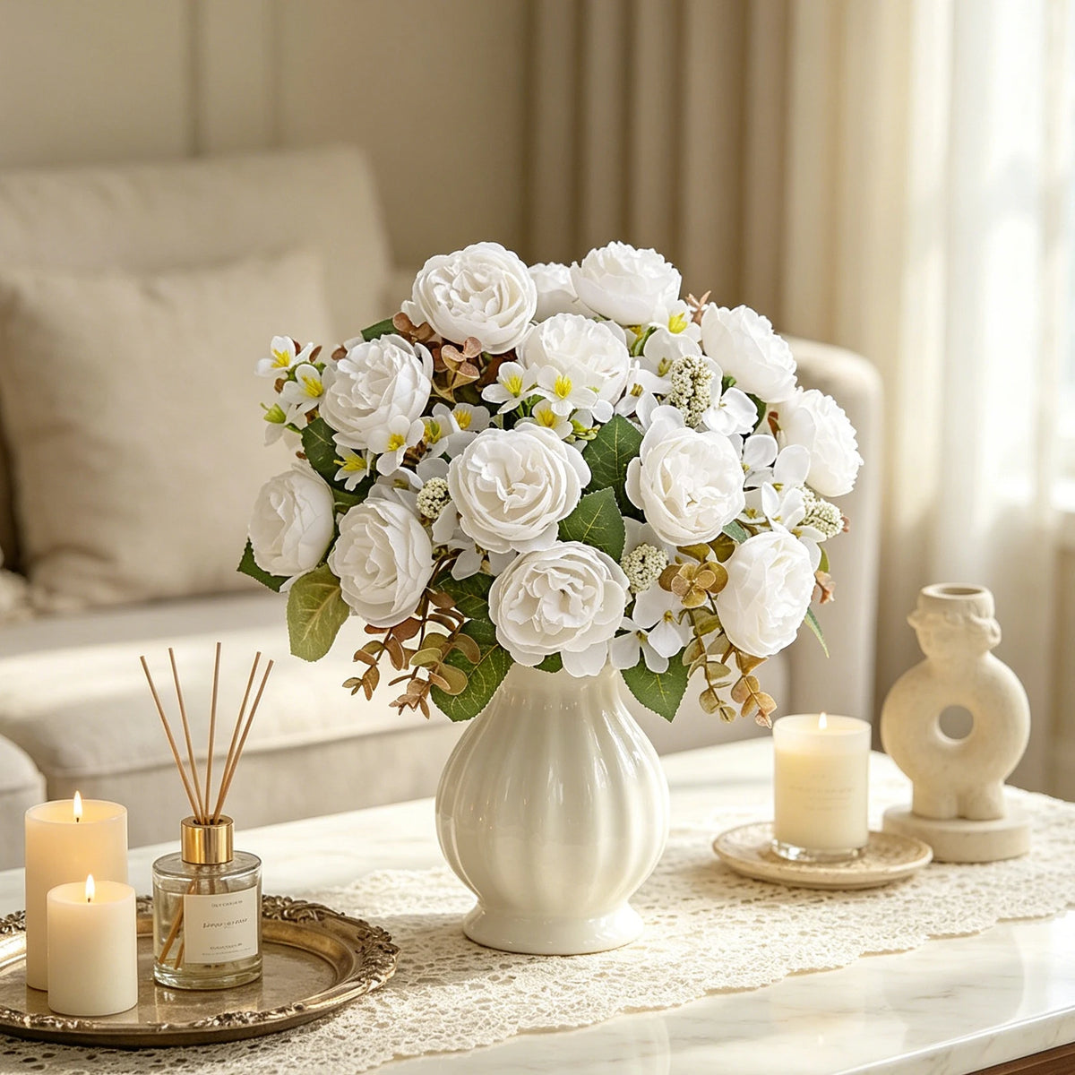 Artificial Silk Peony Flowers – Wedding & Home Décor Stems Artificial Silk Flowers Babs