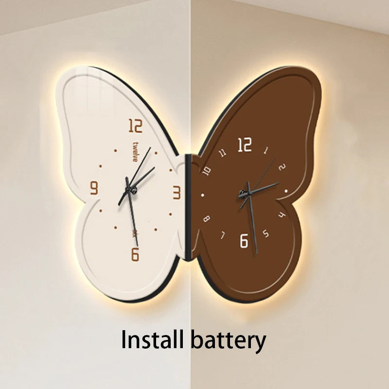 Oeny Luminous Nordic Wall Clock | Modern Noiseless Design Decorative Wall Clock Babs Brown Single side 25x41cm