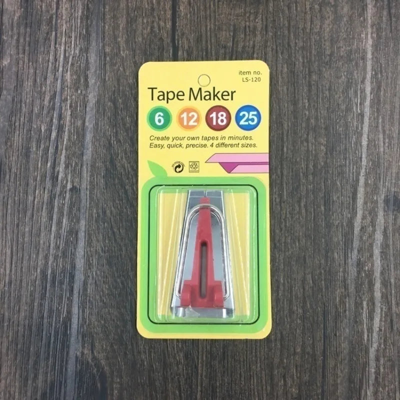 Fabric Bias Tape Maker Set – 4 Sizes 6mm 12mm 18mm 25mm Bias Tape Maker Babs Red 18 mm
