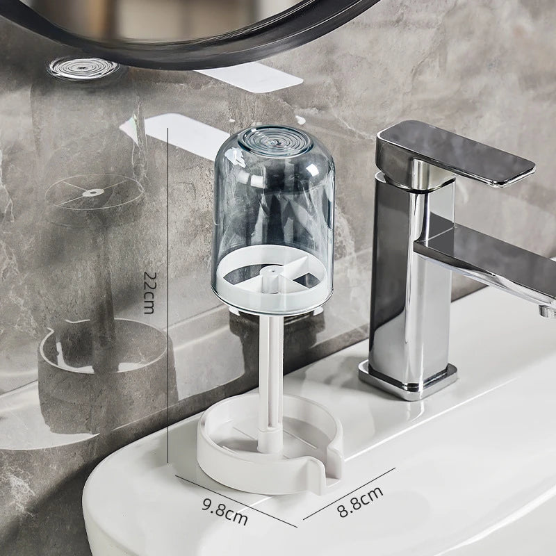 Toothbrush Holder with Dust Cover & Drainage – Bathroom Organizer Toothbrush Holder Babs blue