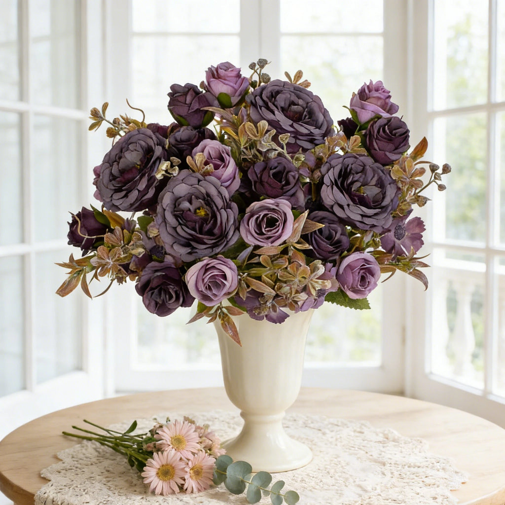 Silk Artificial Rose Bouquet – Wedding & Home Décor Gift Artificial Flower Bouquet Babs