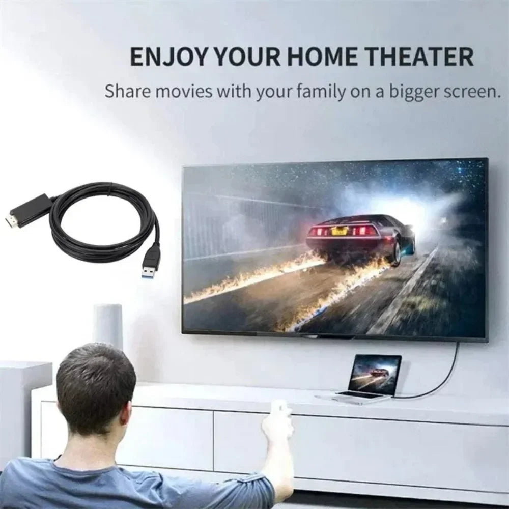 USB 3.0 to HDMI Adapter Cable 1080P HD 1.8M – PC & Laptop USB to HDMI Adapter Babs