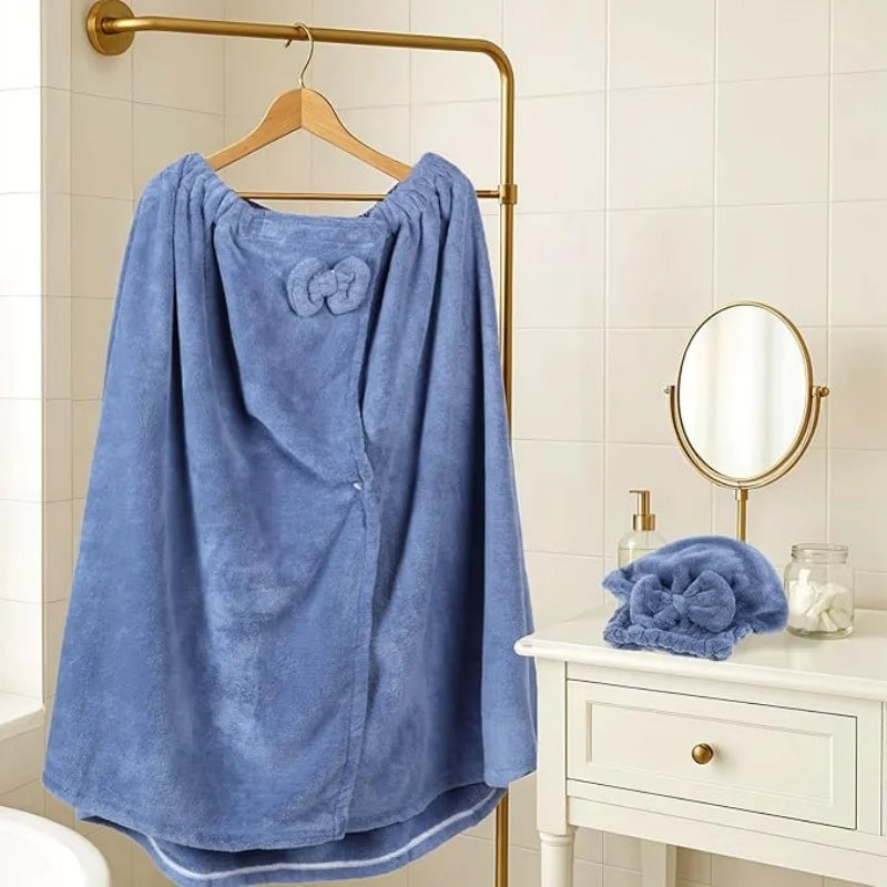 Women's Bath & Hair Towel Wrap Set – Quick-Dry Spa (2 Sets) Bath Towel Wrap Set Babs