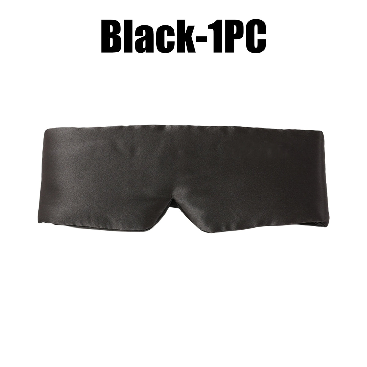 3D Contoured Blackout Sleep Mask – Silk-Like & Embroidered Sleep Eye Mask Babs Black 1PC