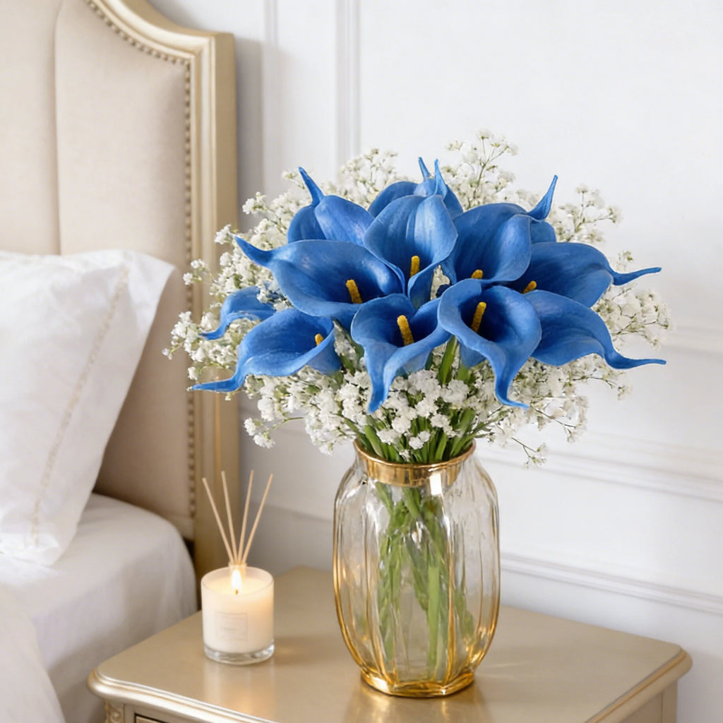 Artificial Horseshoe Lotus Flowers 5/10pcs – Wedding & Home Decor Artificial Flower Stems Babs