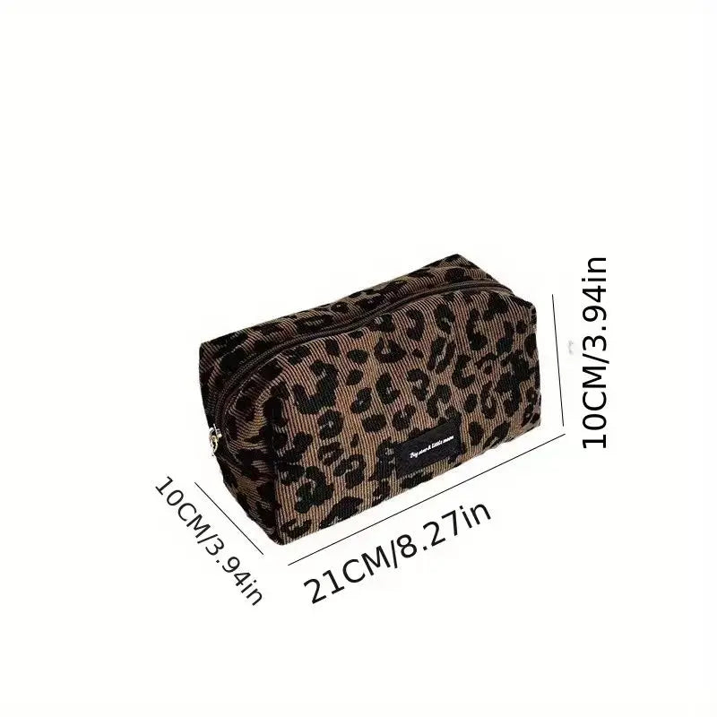 Leopard Print Makeup Bag – Travel Cosmetic Organizer Pouch Cosmetic Travel Bag Babs Leopard print bag