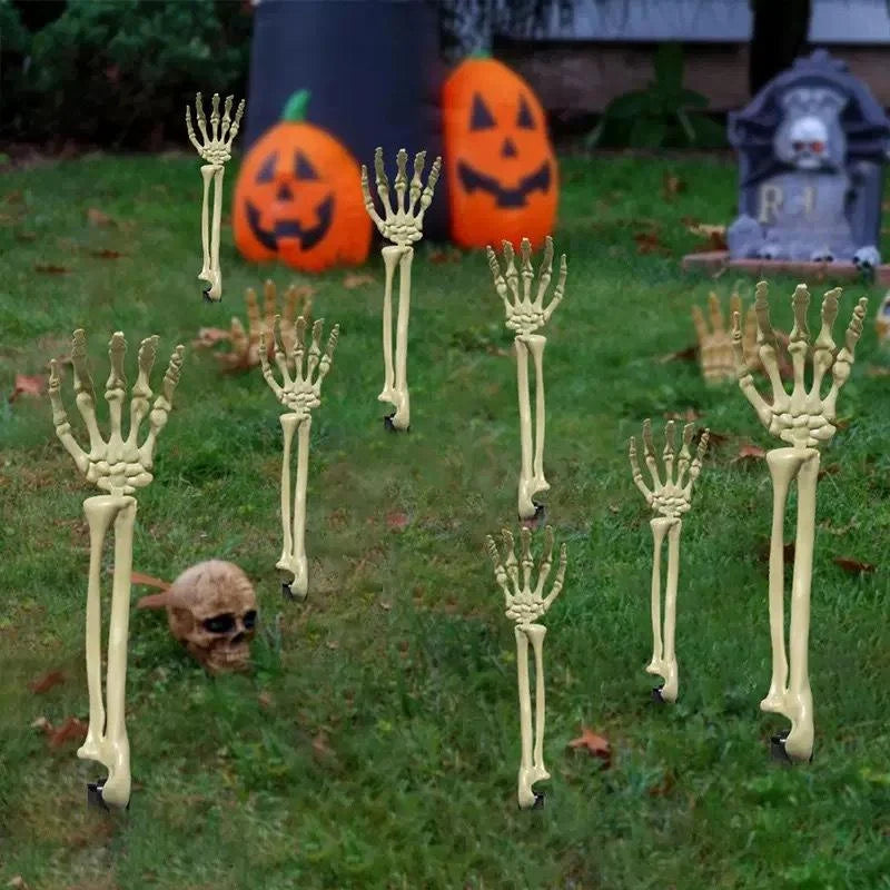 Halloween Skeleton Arm Stakes – Realistic Lawn Graveyard Decor Halloween Yard Decor Babs