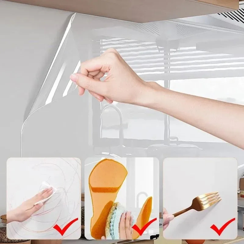 Electrostatic Kitchen Wall Film – Oil & Stain-Resistant Guard Wall Protective Film Babs
