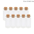 10pcs Mini Glass Bottles with Cork – Wedding & Party Decor Decorative Glass Bottles Babs 5.6x2.1cm