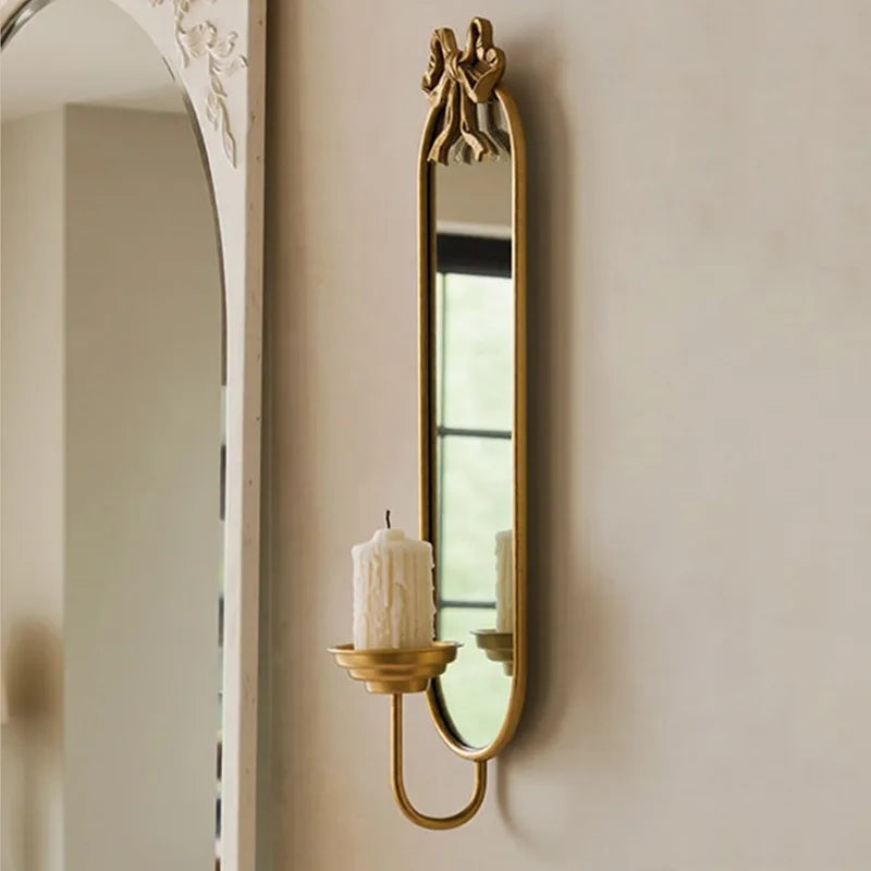 Vintage Iron Wall Mirror – Oval Luxury Decorative Home Mirror Decorative Wall Mirror Babs