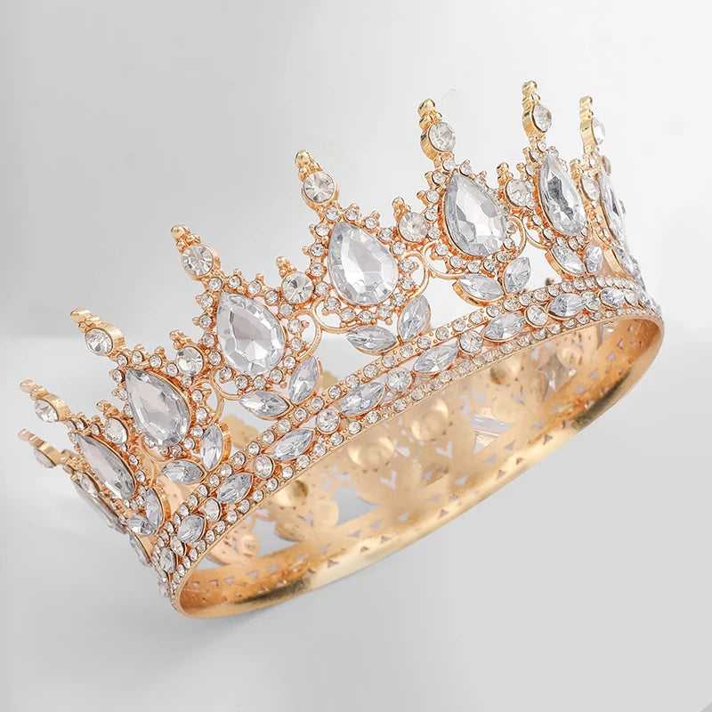Metal Crown Cake Topper Gold Silver Crystal – Wedding & Birthday Crown Cake Topper Babs